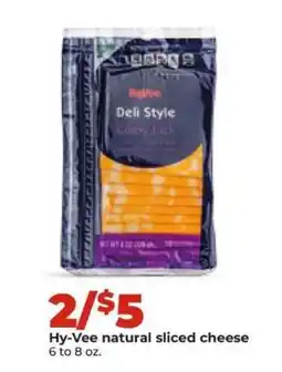 Hy-Vee Hy-Vee natural sliced cheese offer