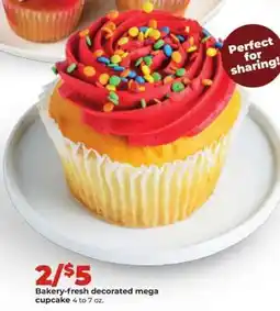 Hy-Vee Bakery-fresh decorated mega cupcake offer