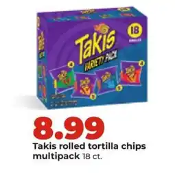 Hy-Vee Takis rolled tortilla chips multipack offer