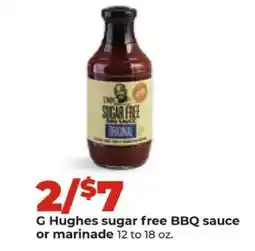 Hy-Vee G Hughes Sugar Free BBQ Sauce or Marinade offer