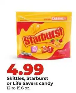 Hy-Vee Skittles, Starburst or Life Savers candy offer