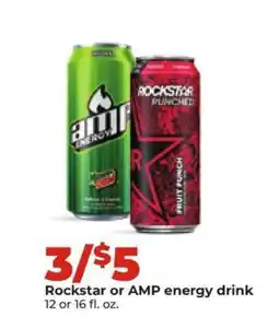 Hy-Vee Rockstar or Amp Energy Drink offer
