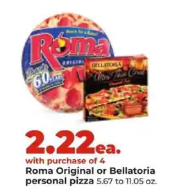 Hy-Vee Roma original or Bellatoria personal pizza offer