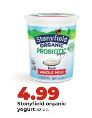 Hy-Vee Stonyfield Organic Yogurt offer