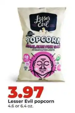 Hy-Vee Lesser Evil Popcorn offer