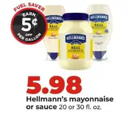 Hy-Vee Hellmann’s mayonnaise or sauce offer