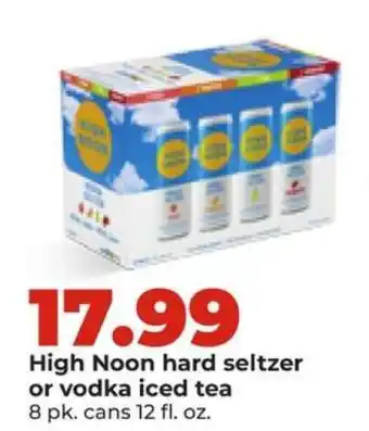 Hy-Vee High Noon hard seltzer or vodka iced tea offer