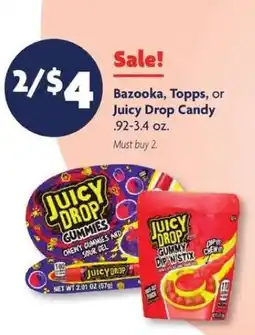 Family Dollar Bazooka, Topps, or Juicy Drop Candy offer
