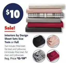 Family Dollar Interiors by Design Sheet Sets Size Twin or Full offer
