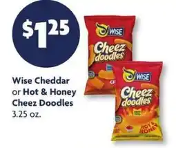 Family Dollar Wise Cheddar or Hot & Honey Cheez Doodles offer