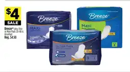 Dollar General Breeze Ultra Thin or Maxi Pads 20-48 ct. Assorted offer