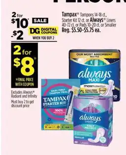 Dollar General Tampax offer
