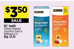 Dollar General DG health Children's Ibuprofen offer