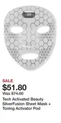 Ulta Beauty Tech Activated Beauty SilverFusion Sheet Mask + Toning Activator Pod offer