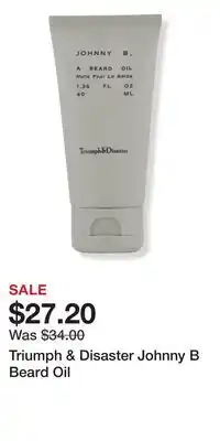 Ulta Beauty Triumph & Disaster Johnny B Beard Oil offer