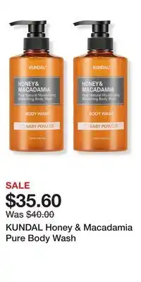 Ulta Beauty KUNDAL Honey & Macadamia Pure Body Wash offer