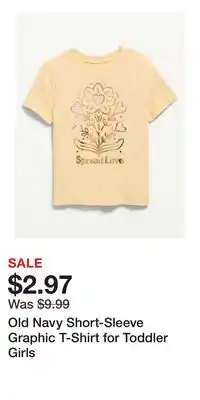 Old Navy Old Navy Short-Sleeve Graphic T-Shirt for Toddler Girls offer