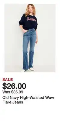 Old Navy Old Navy High-Waisted Wow Flare Jeans offer