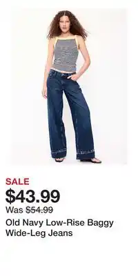 Old Navy Old Navy Low-Rise Baggy Wide-Leg Jeans offer