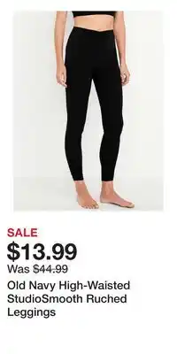 Old Navy Old Navy High-Waisted StudioSmooth Ruched Leggings offer