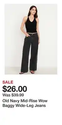 Old Navy Old Navy Mid-Rise Wow Baggy Wide-Leg Jeans offer