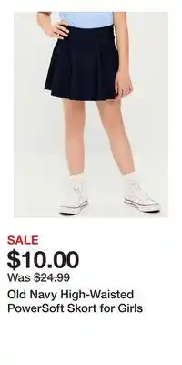 Old Navy Old Navy High-Waisted PowerSoft Skort for Girls offer