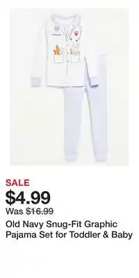 Old Navy Old Navy Snug-Fit Graphic Pajama Set for Toddler & Baby offer