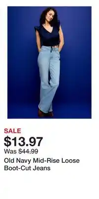 Old Navy Old Navy Mid-Rise Loose Boot-Cut Jeans offer