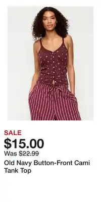 Old Navy Old Navy Button-Front Cami Tank Top offer