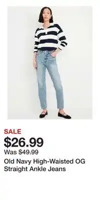 Old Navy Old Navy High-Waisted OG Straight Ankle Jeans offer