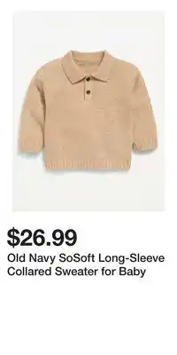 Old Navy Old Navy SoSoft Long-Sleeve Collared Sweater for Baby offer