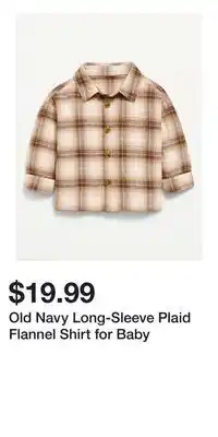 Old Navy Old Navy Long-Sleeve Plaid Flannel Shirt for Baby offer
