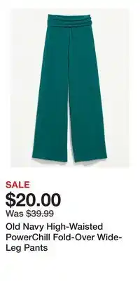 Old Navy Old Navy High-Waisted PowerChill Fold-Over Wide-Leg Pants offer