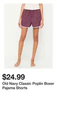 Old Navy Old Navy Classic Poplin Boxer Pajama Shorts offer