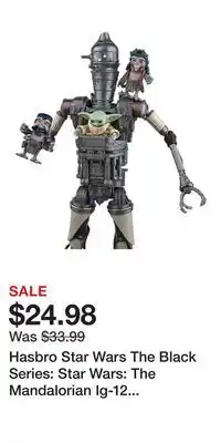 Game Stop Hasbro Star Wars The Black Series: Star Wars: The Mandalorian Ig-12 and Grogu 6-in Action Figure offer