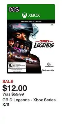 Game Stop GRID Legends - Xbox Series X/S offer