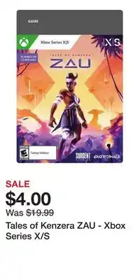 Game Stop Tales of Kenzera ZAU - Xbox Series X/S offer