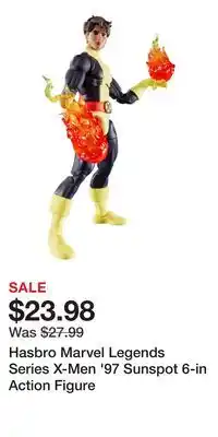 Game Stop Hasbro Marvel Legends Series X-Men '97 Sunspot 6-in Action Figure offer