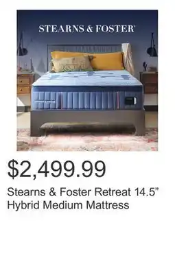 Costco Stearns & Foster Retreat 14.5 Hybrid Medium Mattress offer