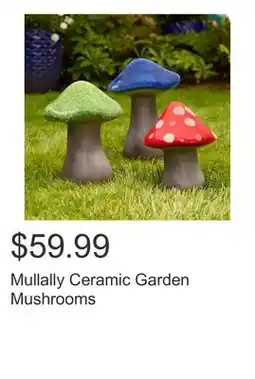 Costco Mullally Ceramic Garden Mushrooms offer