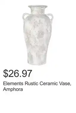 Costco Elements Rustic Ceramic Vase, Amphora offer