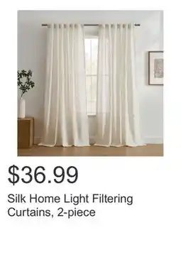 Costco Silk Home Light Filtering Curtains, 2-piece offer