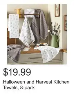 Costco Halloween and Harvest Kitchen Towels, 8-pack offer