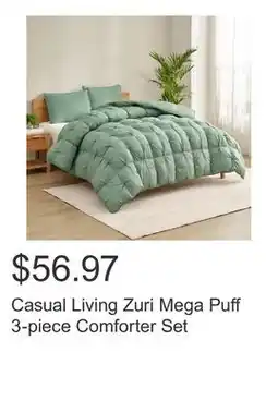 Costco Casual Living Zuri Mega Puff 3-piece Comforter Set offer