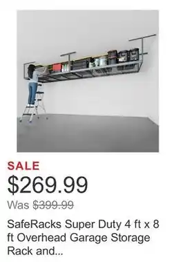 Costco SafeRacks Super Duty 4 ft x 8 ft Overhead Garage Storage Rack and Accessories Kit, 2-pack offer