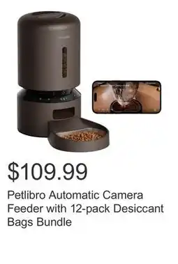 Costco Petlibro Automatic Camera Feeder with 12-pack Desiccant Bags Bundle offer
