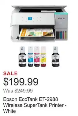 Costco Epson EcoTank ET-2988 Wireless SuperTank Printer - White offer