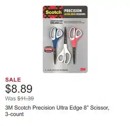 Costco 3M Scotch Precision Ultra Edge 8 Scissor, 3-count offer