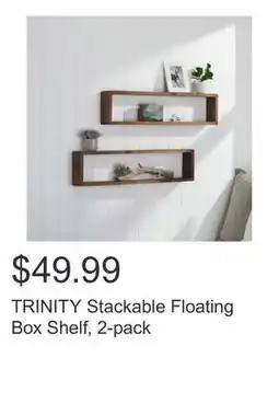 Costco TRINITY Stackable Floating Box Shelf, 2-pack offer