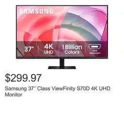 Costco Samsung 37 Class ViewFinity S70D 4K UHD Monitor offer